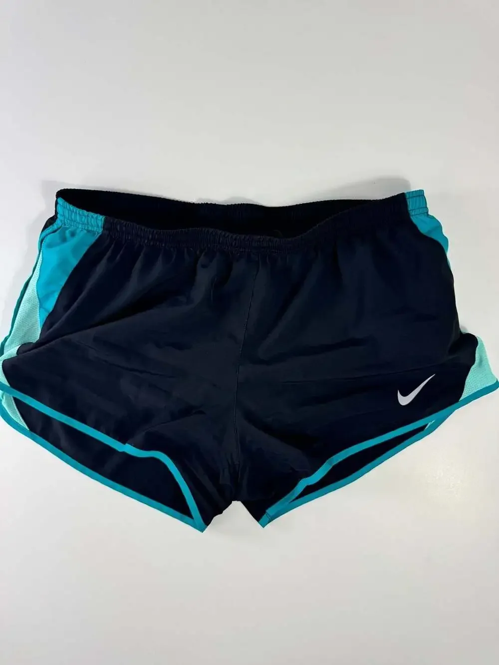 Nike Dri-FIT Women's Tempo Running Shorts Black and Teal